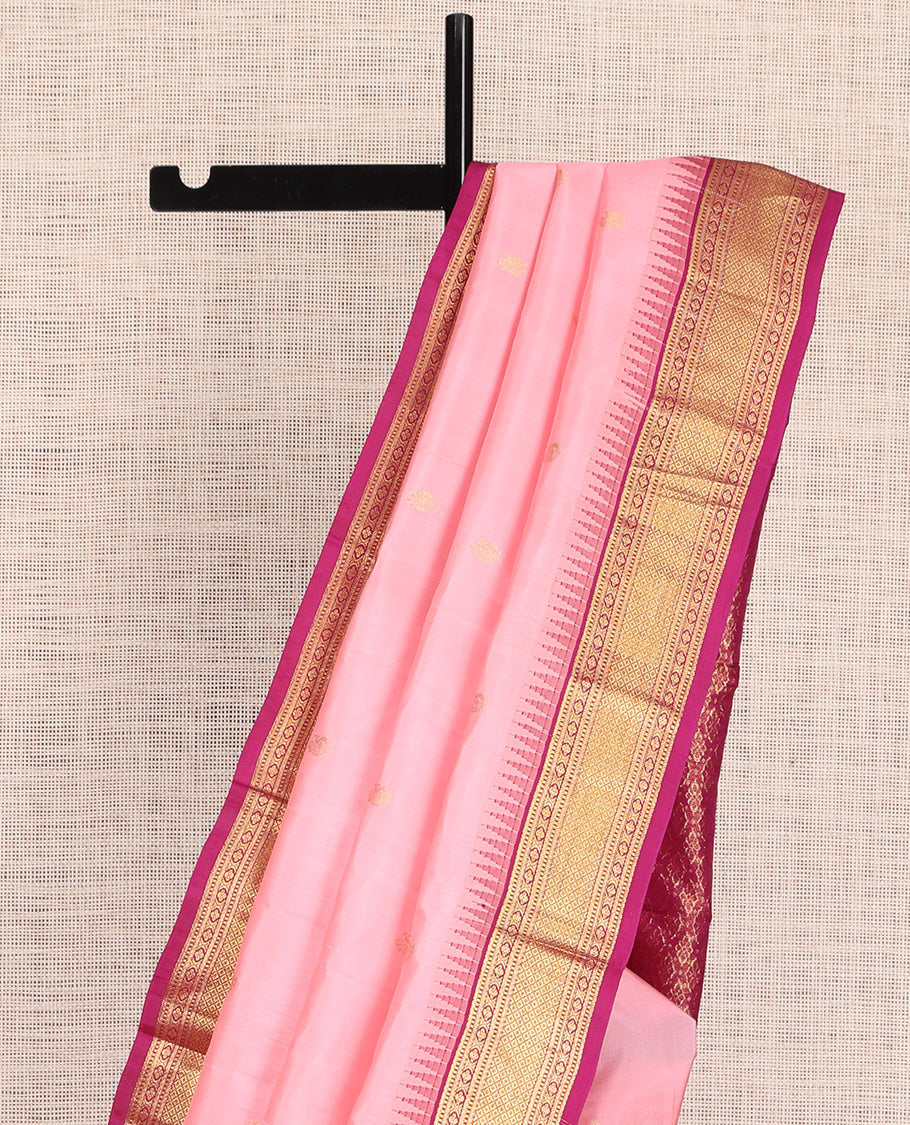 Pink Kanchipuram Silk Saree