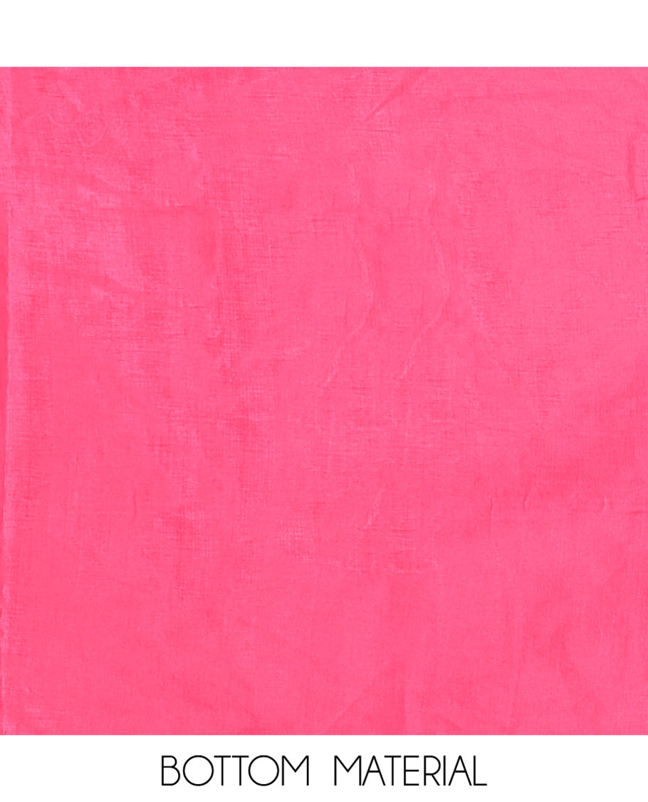 Navy Blue Material Churidar Set, Detailed with Floral Motifs Sequins-Thread Embroidered on Its Vichitra Silk Top, Comes with a Contrast Santoon Bottom, and Paired with a Vichitra Silk Floral Embroidered Scallop Dupatta