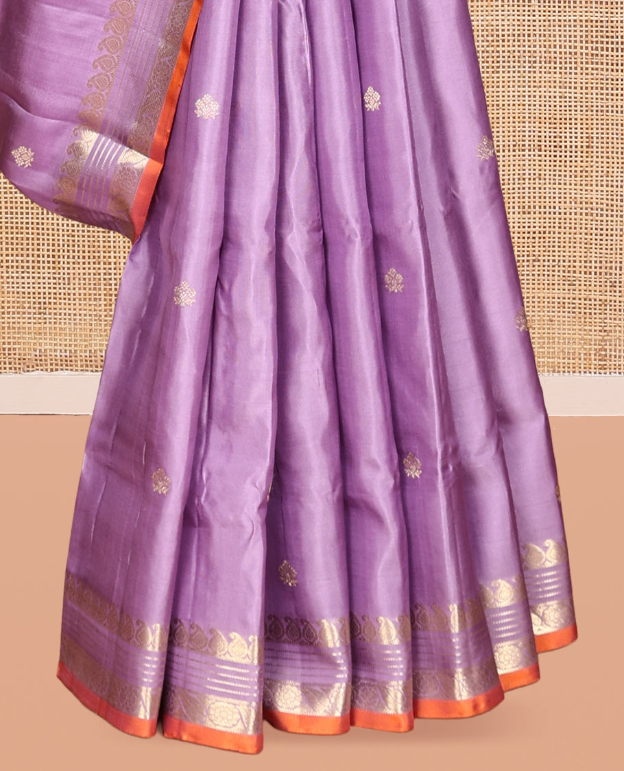 Lavender Venkatagiri Silk Saree