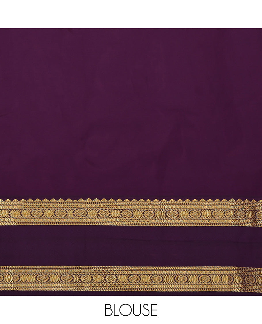 Pink Budget Silk Saree, Accentuated with Zari Buttas and Zari Stripes on Its Body, Complemented by a Contrast Traditional Zari Design Rettai Pettu Border, Grand Jaal Pallu, and Paired with a Contrast Blouse