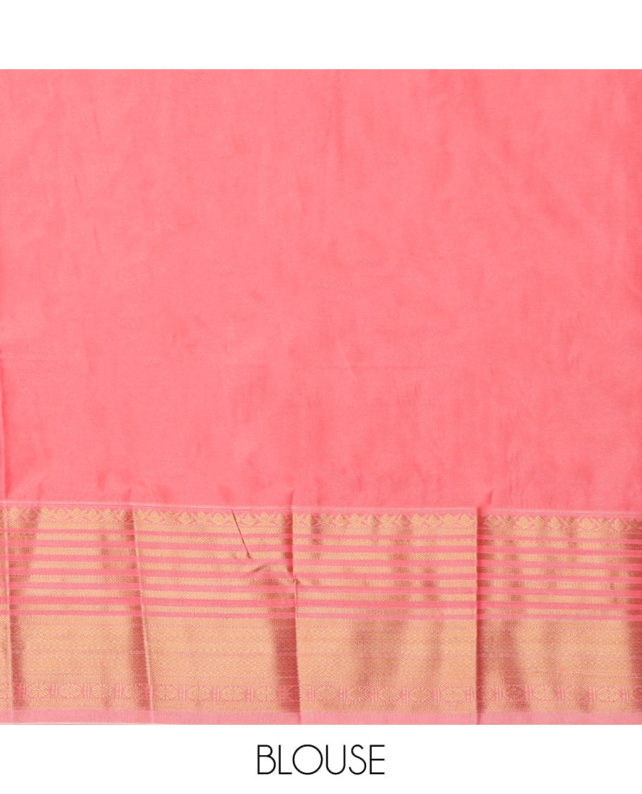 Royal Blue Zari Butta Budget Silk Saree