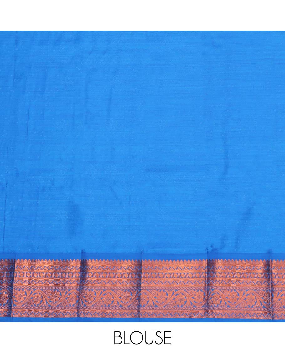Purple Budget Silk Saree,Highlighted by Floral Vine Design, Complemented by Contrast Traditional Zari Border, a Jaal Pallu and a Contrast Blouse