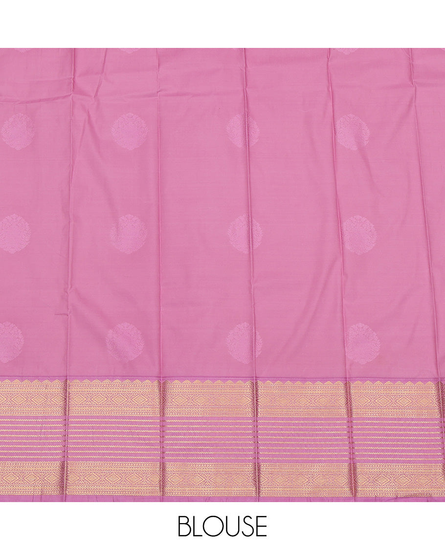Sandal Zari Design Border Budget Silk Saree