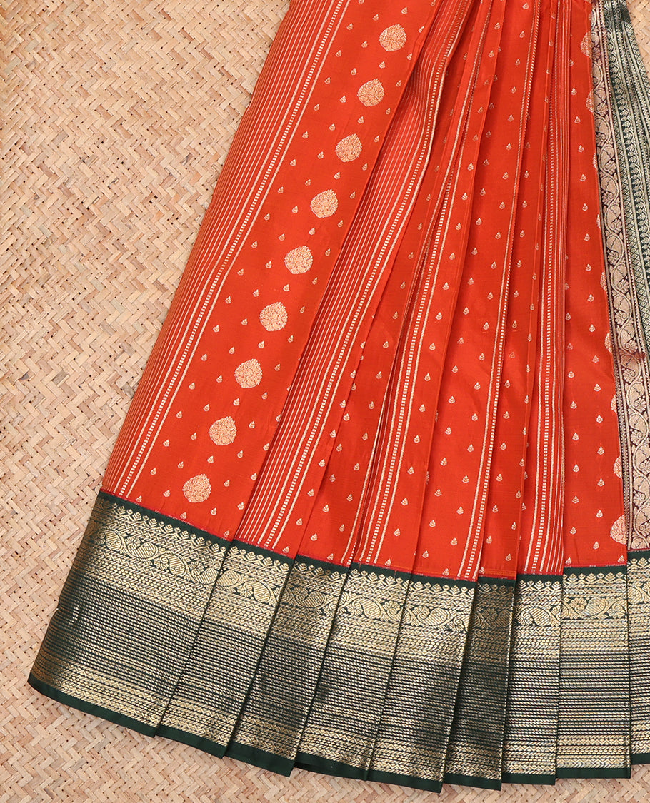 Orange Budget Silk Saree