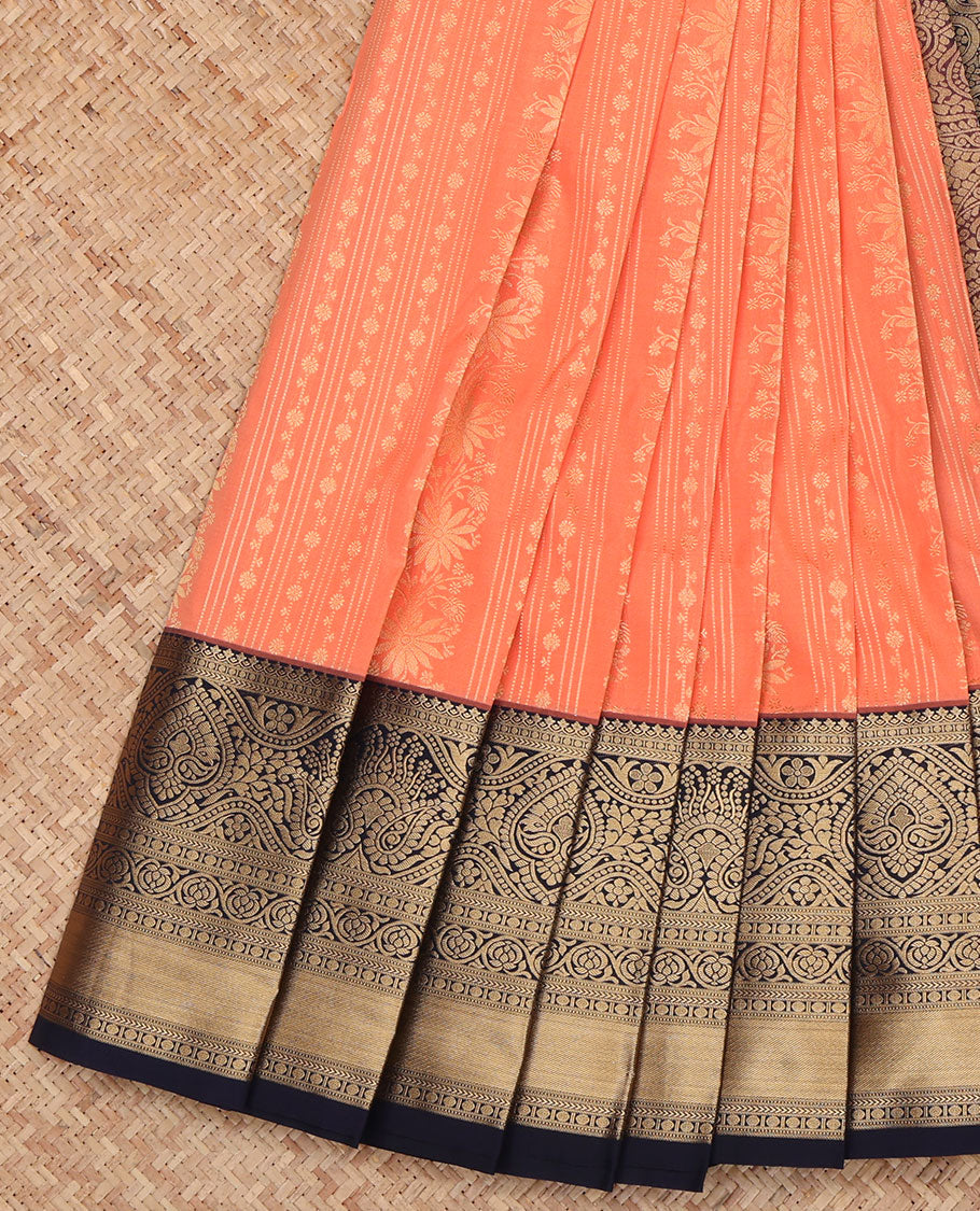Peach Budget Silk Saree