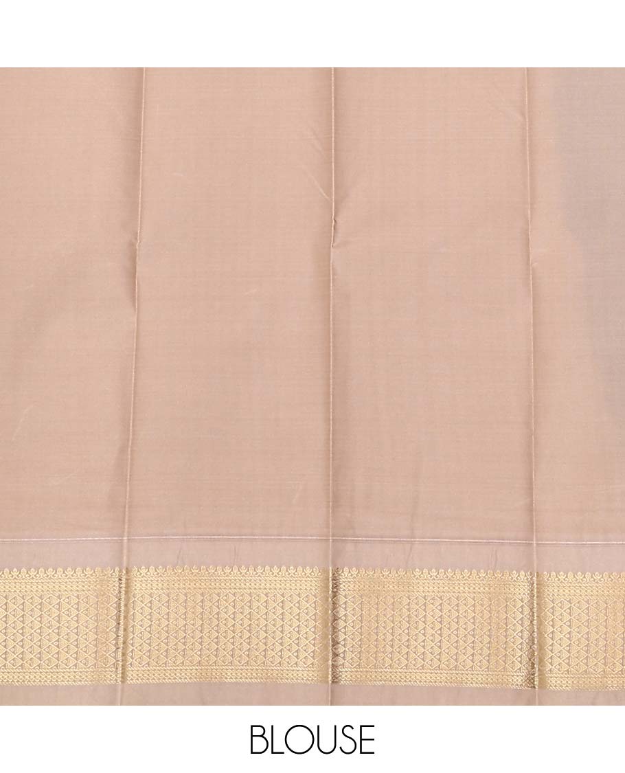 Maroon zari buttas gift saree, contrast traditional zari design border, and pallu steeped with paisley designs