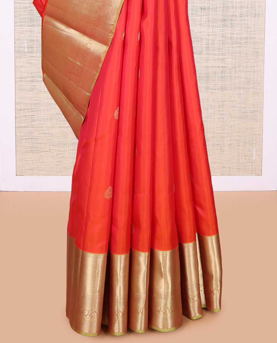 Orange Kanchipuram Silk Saree