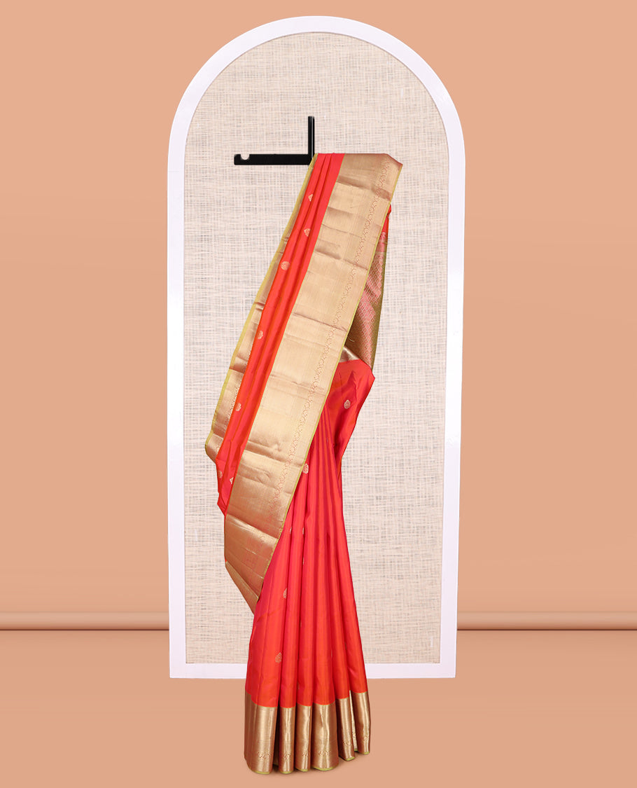 Orange Kanchipuram Silk Saree