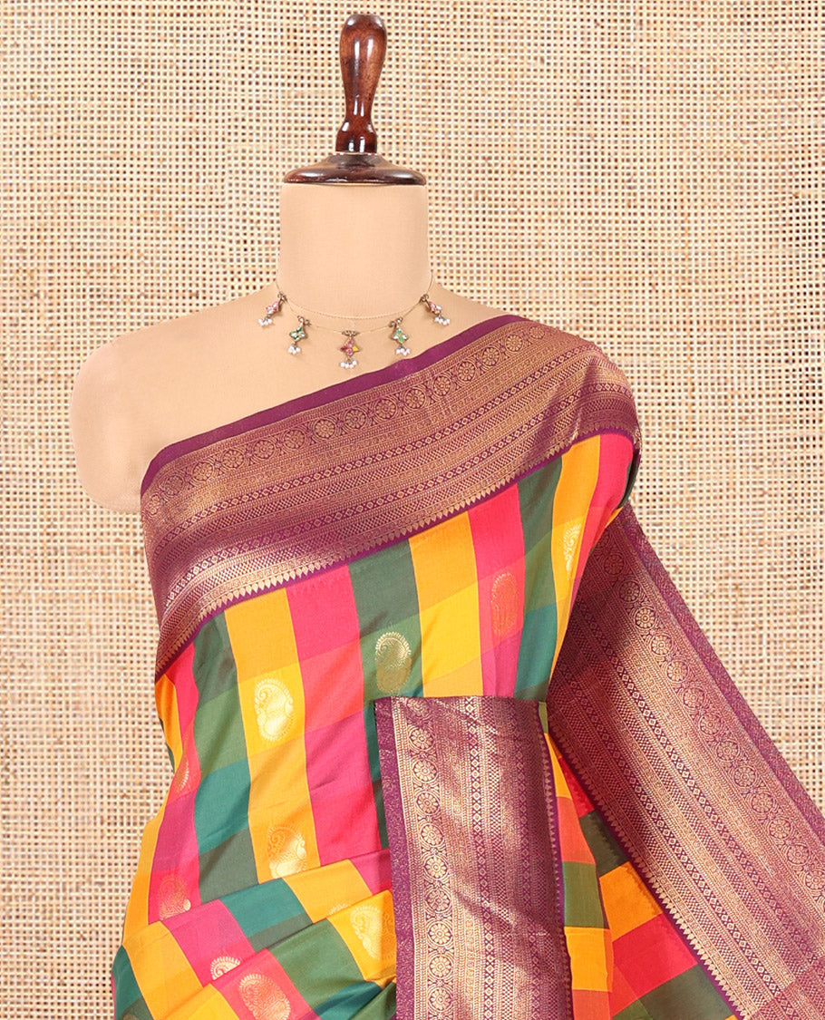 Purple Semi Soft Silk