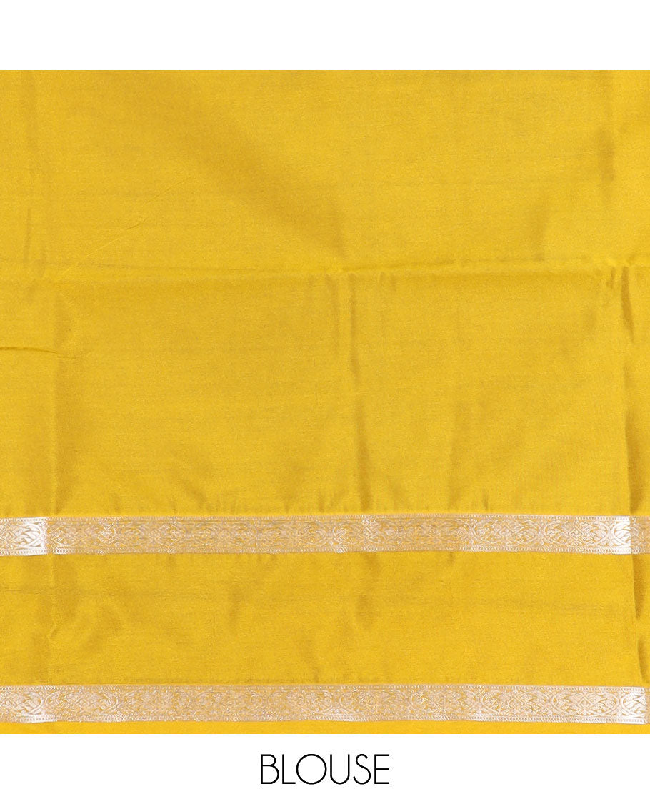 Purple flower buttas enclosed zari checked soft silk saree, contrast traditional zari rettai pettu border, and jaal pallu