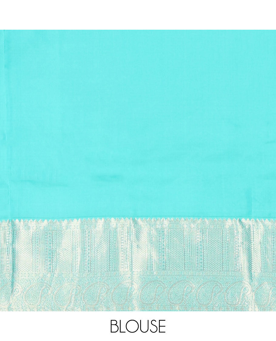 Purple striped, buttas vasundhara elite silk saree with contrast zari design border & jaal design pallu