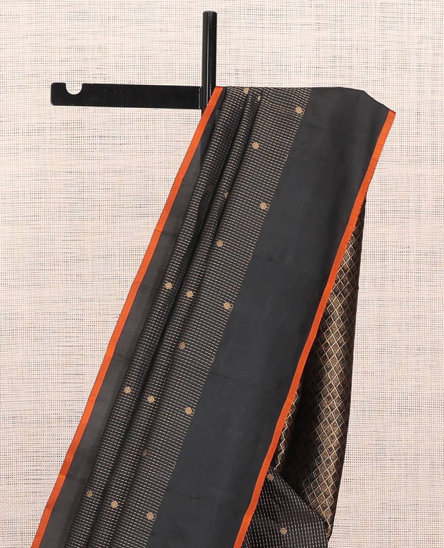 Black-Orange Vasundhara Silk Saree