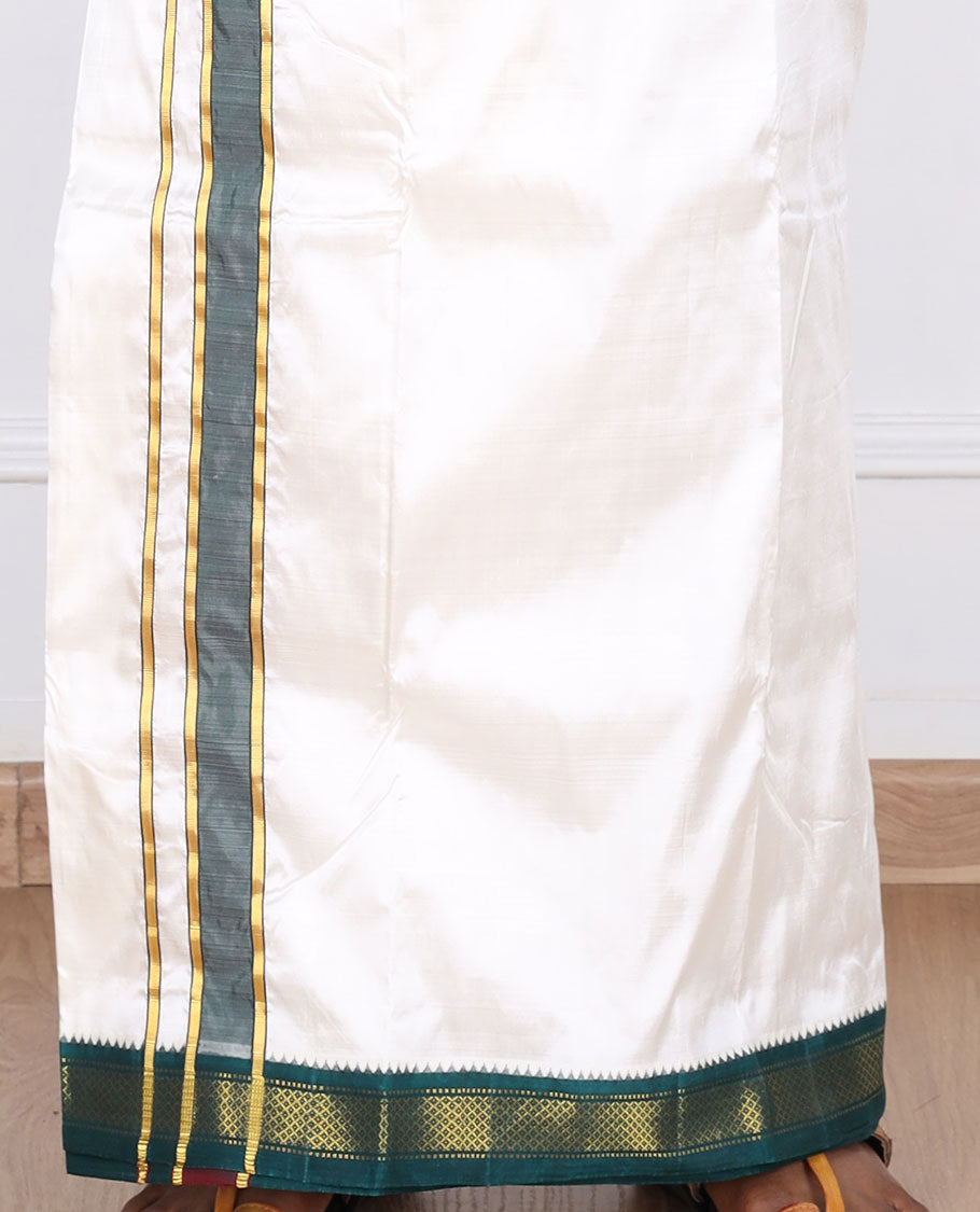 Cream Pure Silk Dhoti