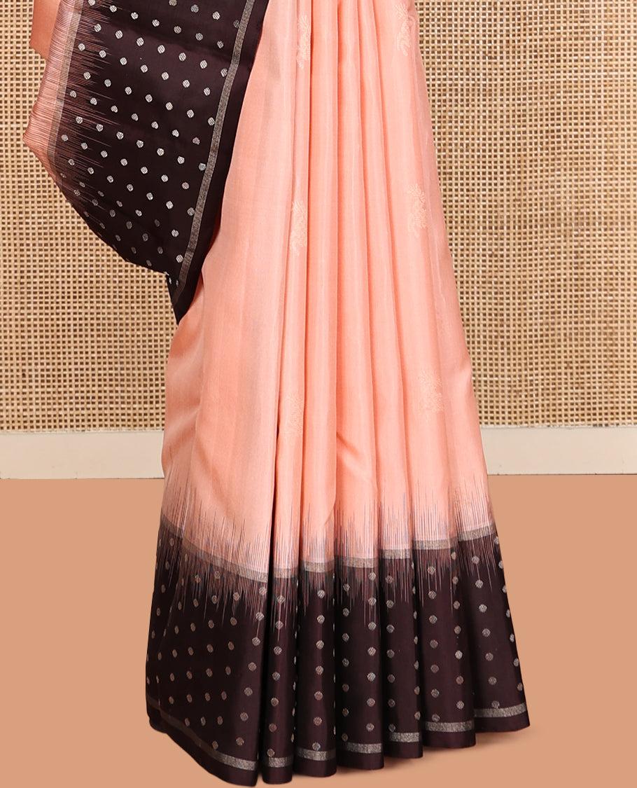 Peach Mayuri Soft Silk Saree