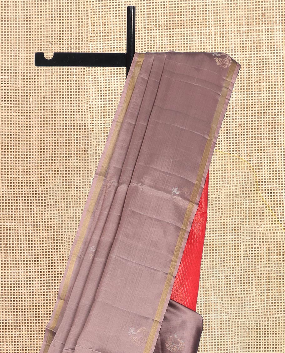 Pale Brown Mayuri Lite Silk Mix Saree
