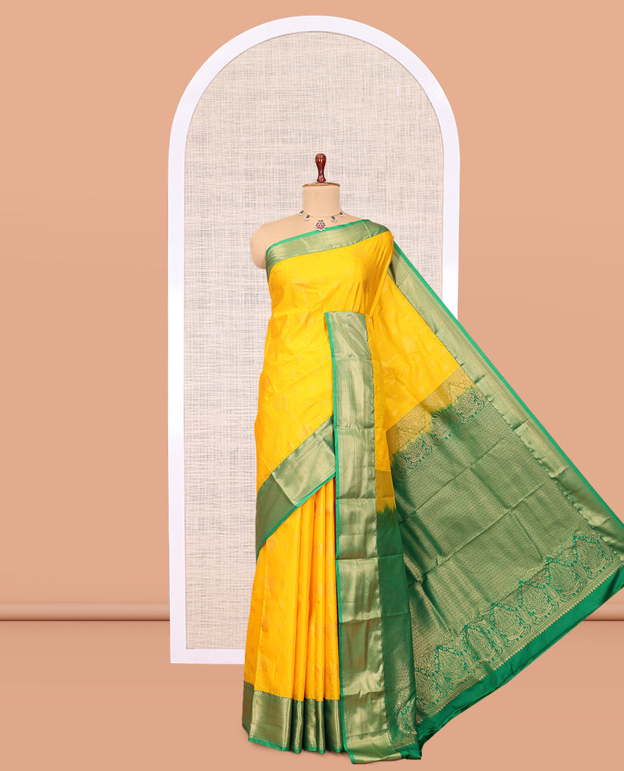 Yellow Budget Silk Saree