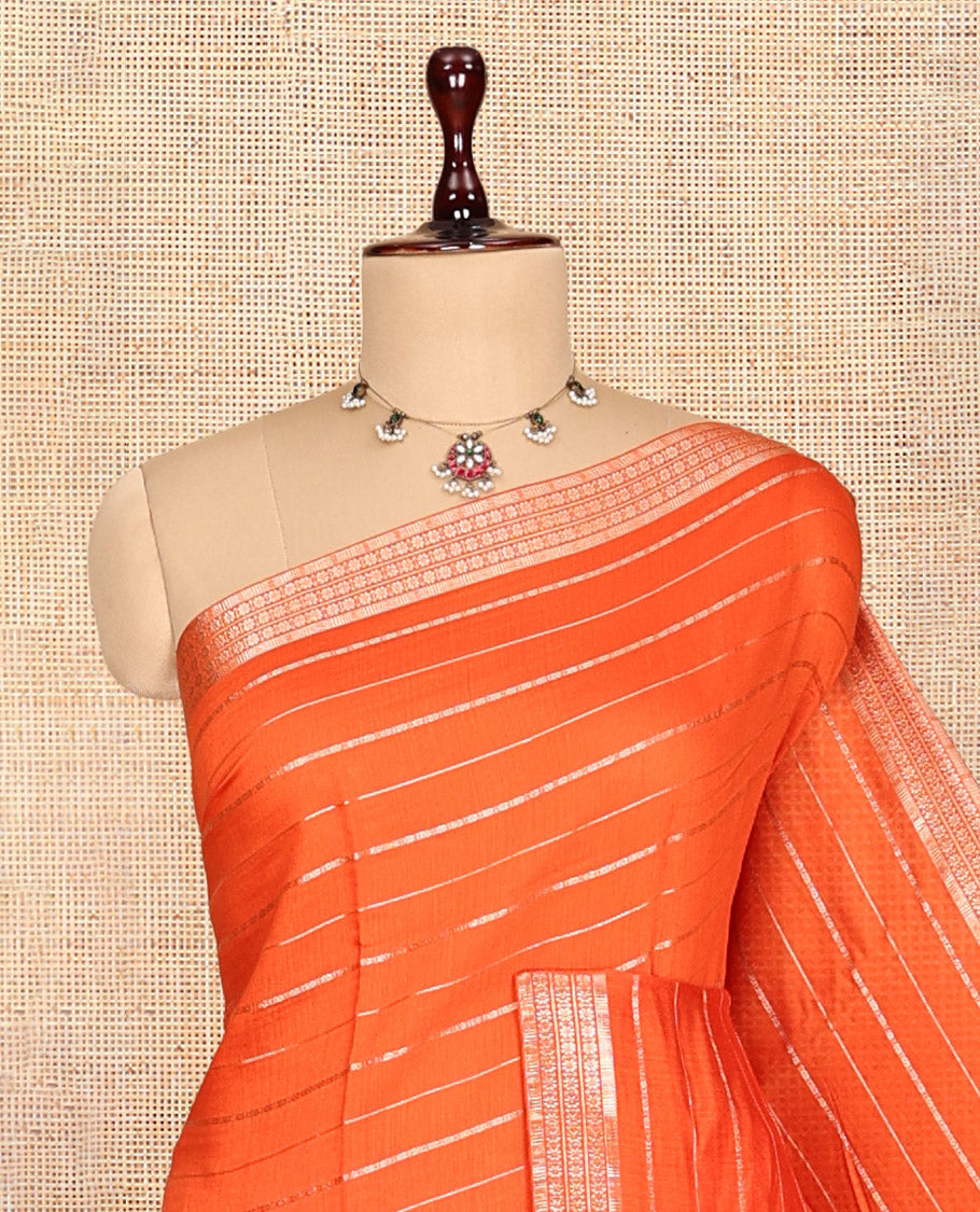 Fanta Orange Assam Silk Saree