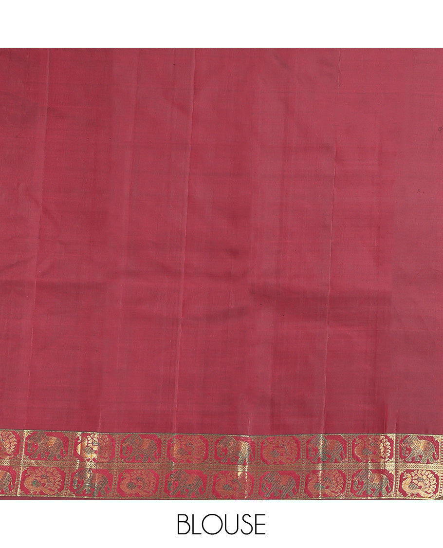 Maroon Kanchipuram Silk Saree