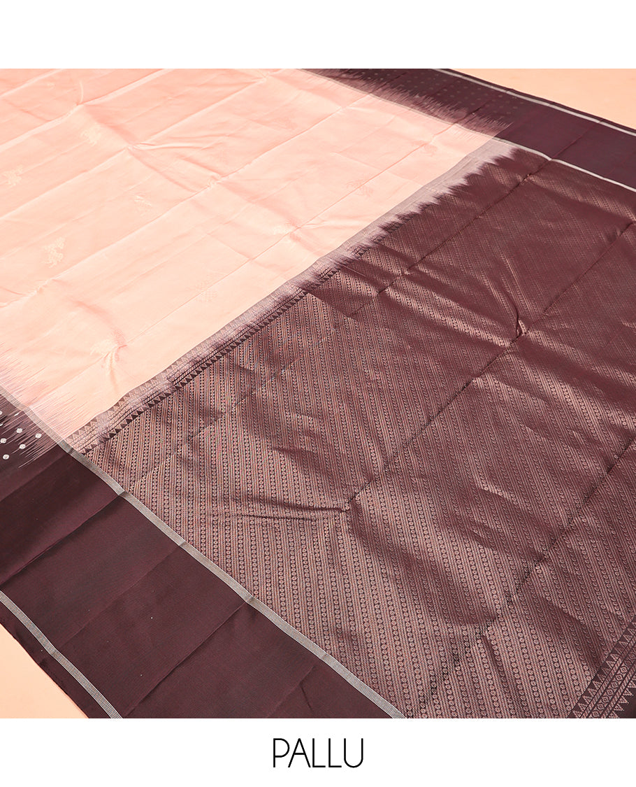Peach Mayuri Soft Silk Saree