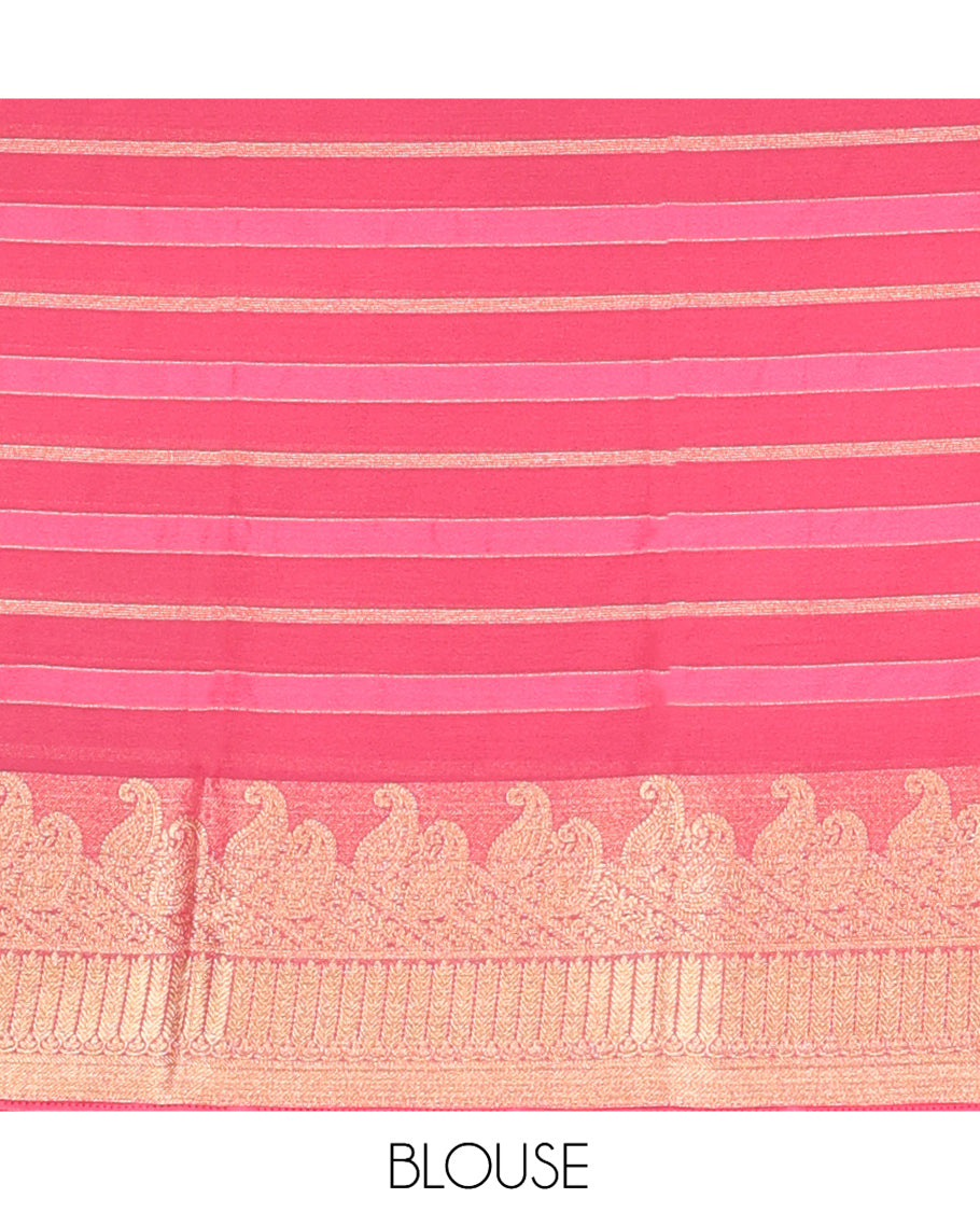 Pink Semi Mysore Silk Saree