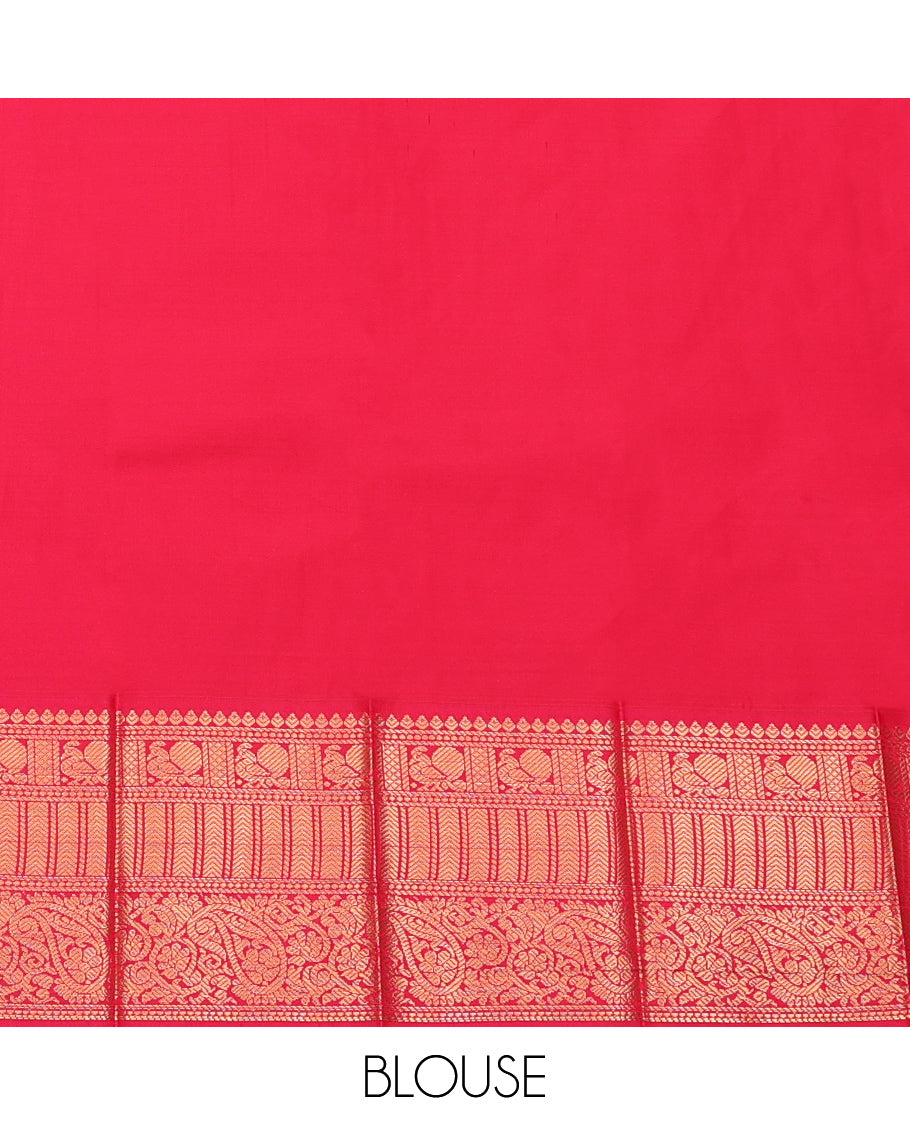 Purple Budget Silk Saree, Embellished with Zari Butta Enclosed Checks, Complemented by a Contrast Traditional Zari Design Border, Grand Pallu, and a Contrast Blouse