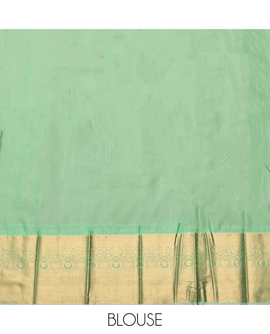 Pink Budget Silk Saree, Richly Detailed with Zari Buttas, Complemented by a Contrast Traditional Zari Border, Intricate Pallu, and a Contrast Blouse