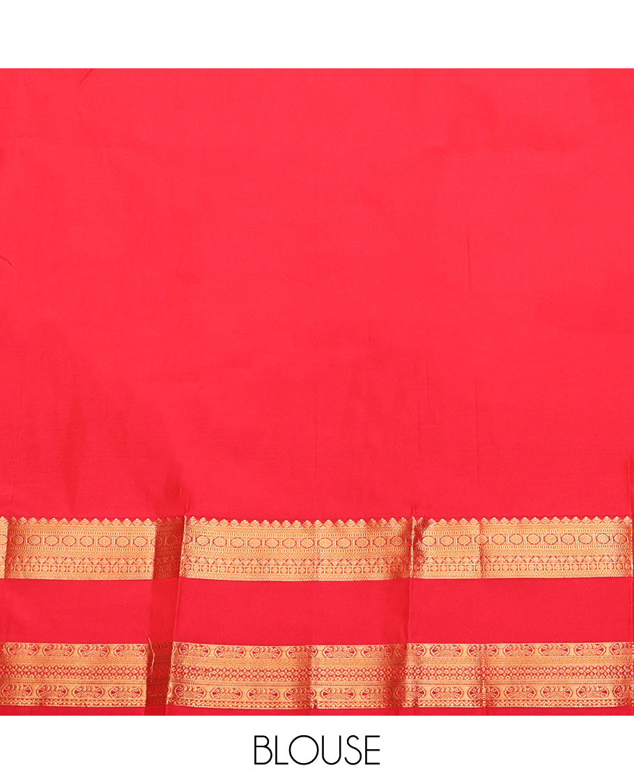 Reddish Pink Budget Silk Saree