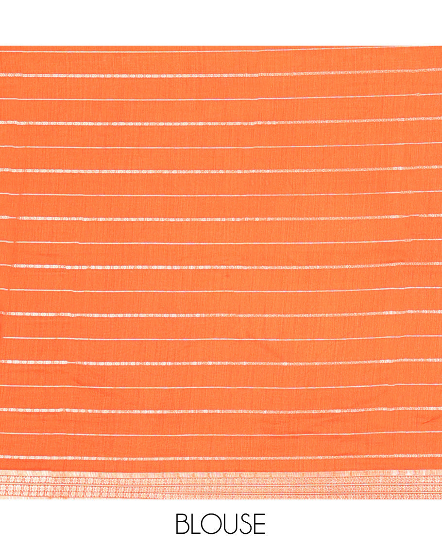 Fanta Orange Assam Silk Saree