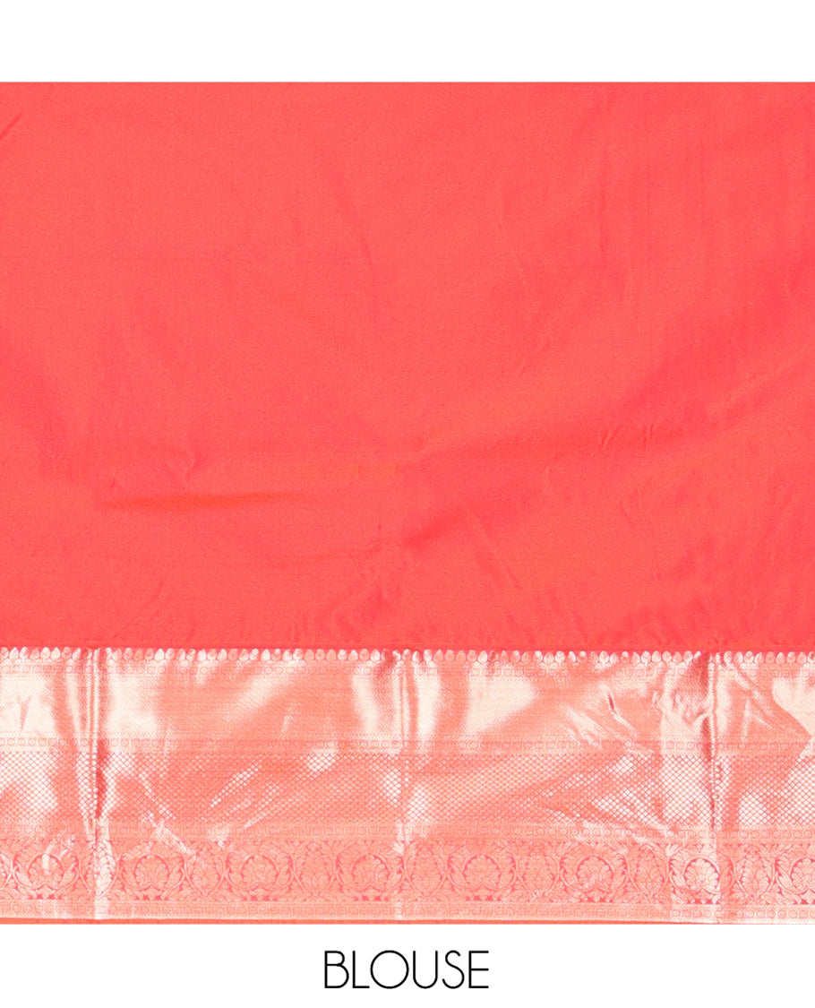 Cream Zari Buttas Gift Saree