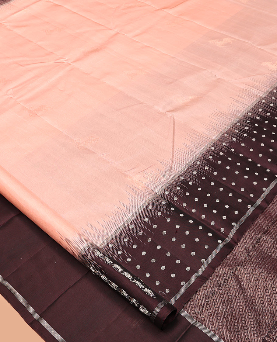 Peach Mayuri Soft Silk Saree
