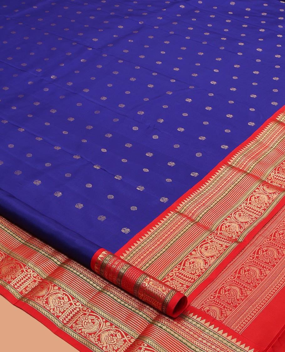 Blue Kanchipuram Silk Saree