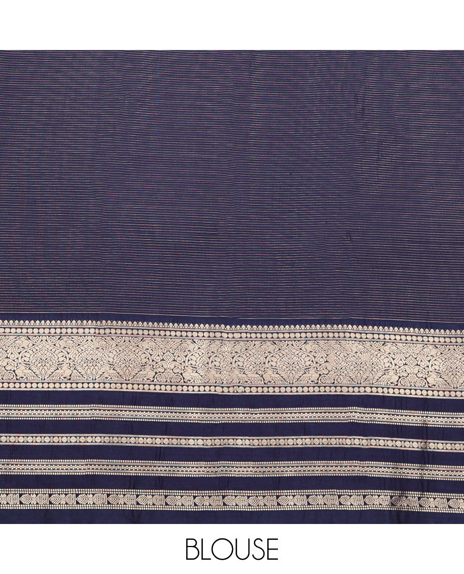 Pink Budget Silk Saree, Bedecked with Zari Buttas and Checks On Its Body, Complemented by Contrast Traditional Zari Designs Woven Border, Grand Pallu and Paired with a Contrast Blouse