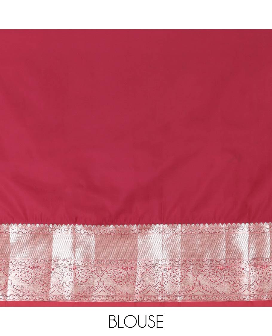 Yellow Budget Silk Saree, Richly Detailed with Jacquard Design All Over Its Body, Complemented by a Contrast Traditional Zari Design Border, Meticulously Crafted Pallu, and Paired with a Contrast Blouse