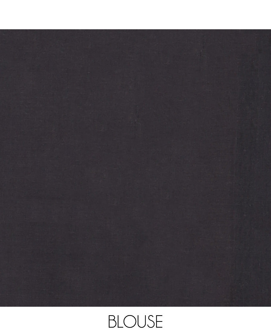 Multi colored argyle design ikkat cotton saree with self plain border & argyle design pallu