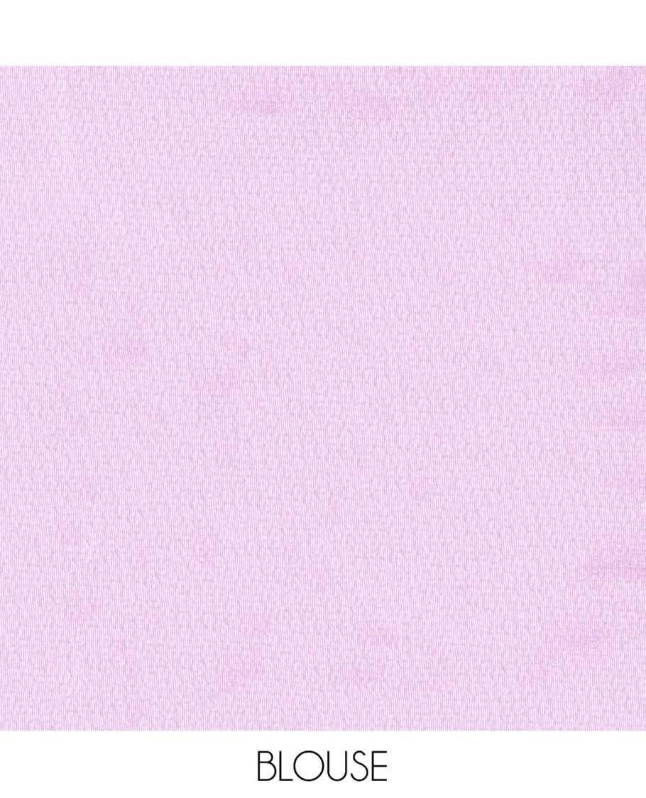Lavender Kanchi Silk Saree, Enlivened with Checked Design on Its Body, Highlighted by a Self-Border of Diamond Patterns, Pallu Steeped with Buttas, and Paired with a Matching Blouse