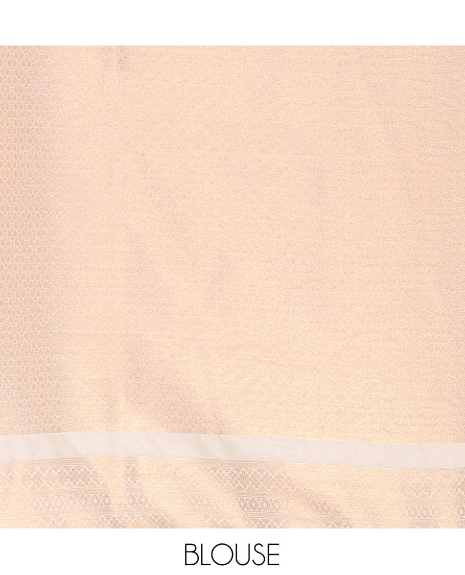 Cream Elite Soft Silk Saree, Enriched with Jacquard Design, Highlighted by Traditional Zari Border, Grand Pallu and a Matching Blouse