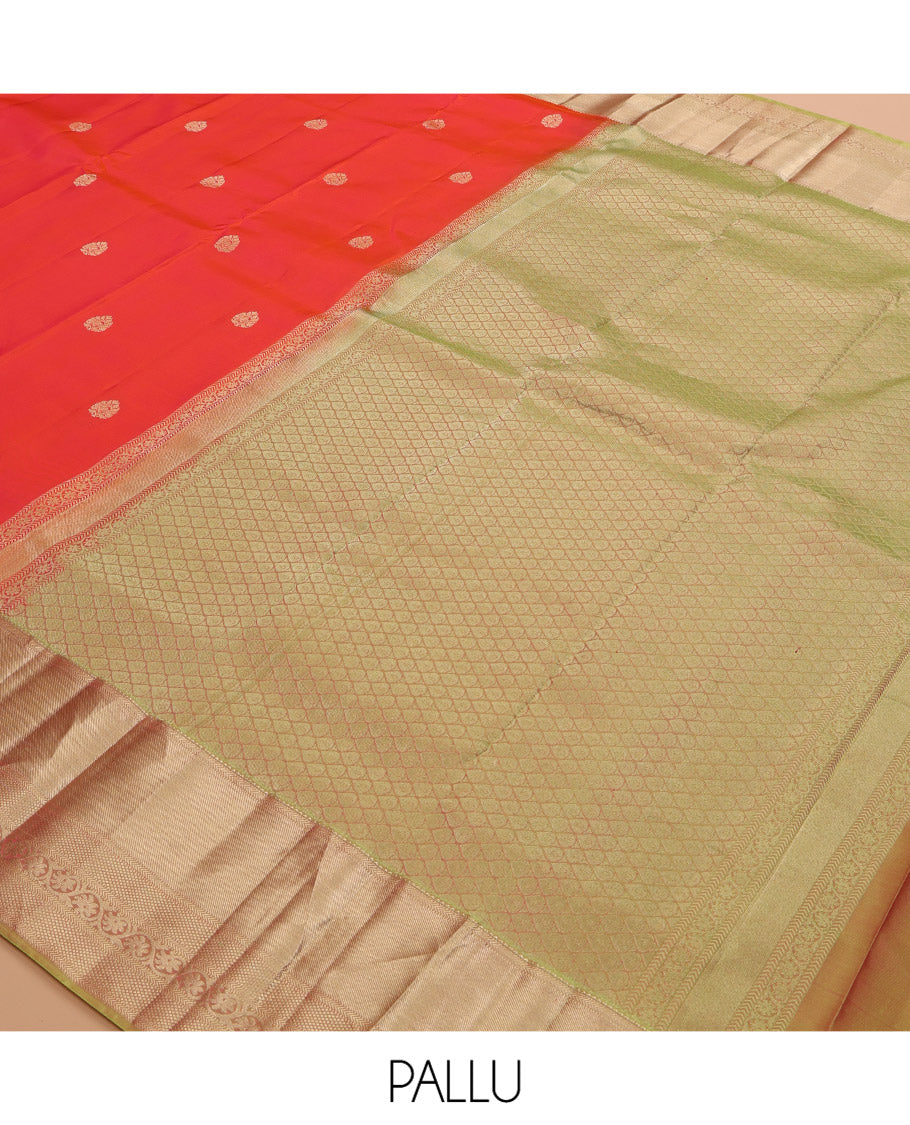 Orange Kanchipuram Silk Saree