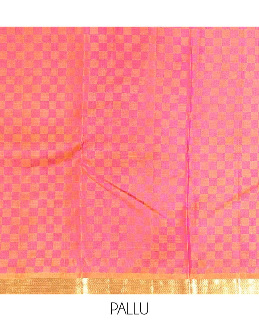 Violet Paiyaadi Kattam Kanchipuram Silk Saree