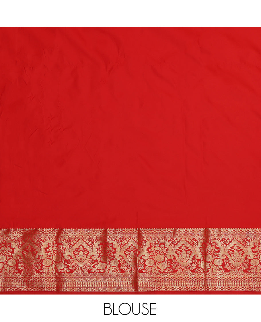 Parrot Green Art Silk Pavadai Material Set