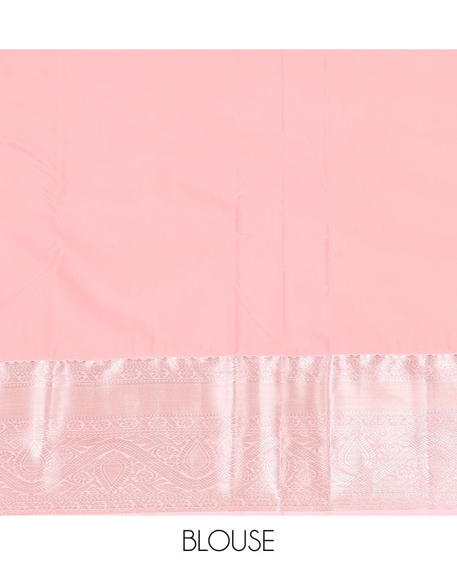 Yellow zari buttas gift saree, contrast traditional zari border, and pallu of ogee pattern