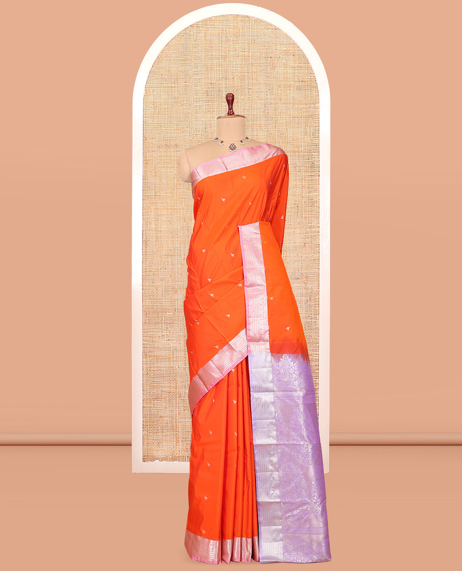 Orange Budget Silk Saree