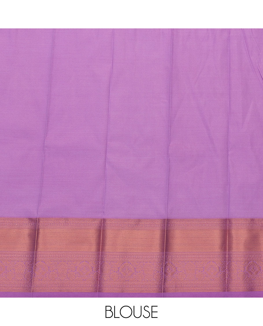 Green Budget Silk Saree Crafted with Zari Designs, featuring a Contrast Traditional Zari Design Border, Pallu Decorated with Intricate Designs, and Paired with a Contrast Blouse