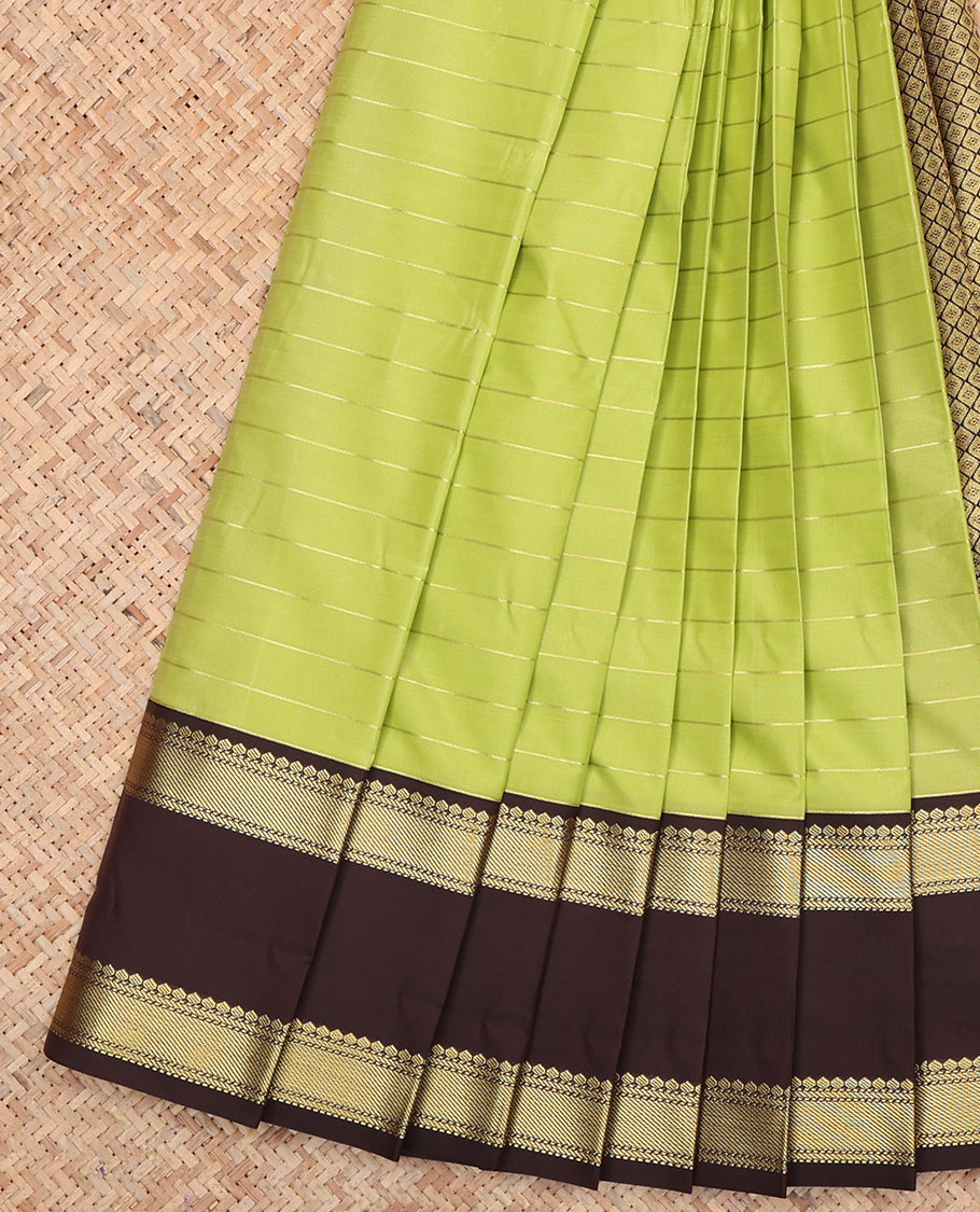Parrot Green Budget Silk Saree