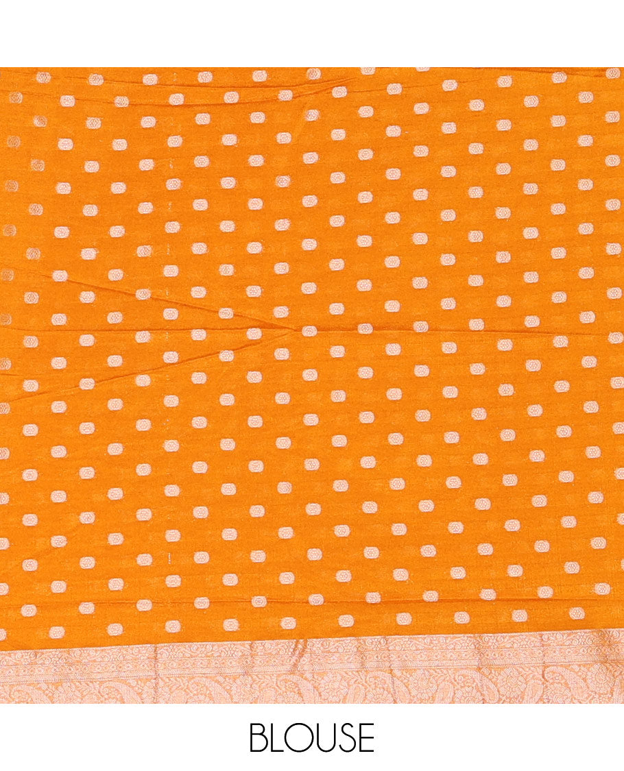 Yellow geometric zari design fancy crepe saree, traditional zari border & intricate pallu