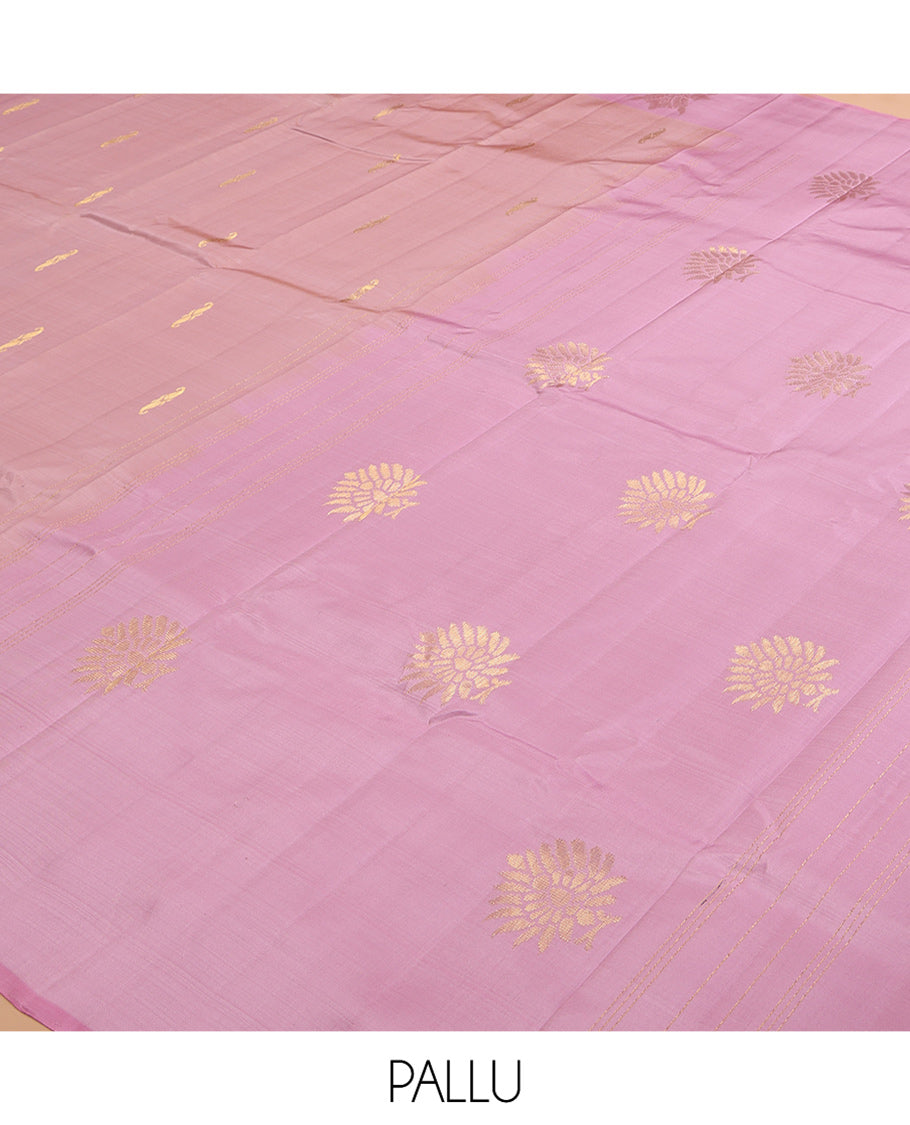 Pale Pink Kanchipuram Silk Saree
