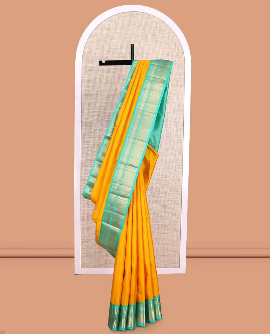 Yellow Kanchipuram Silk Saree