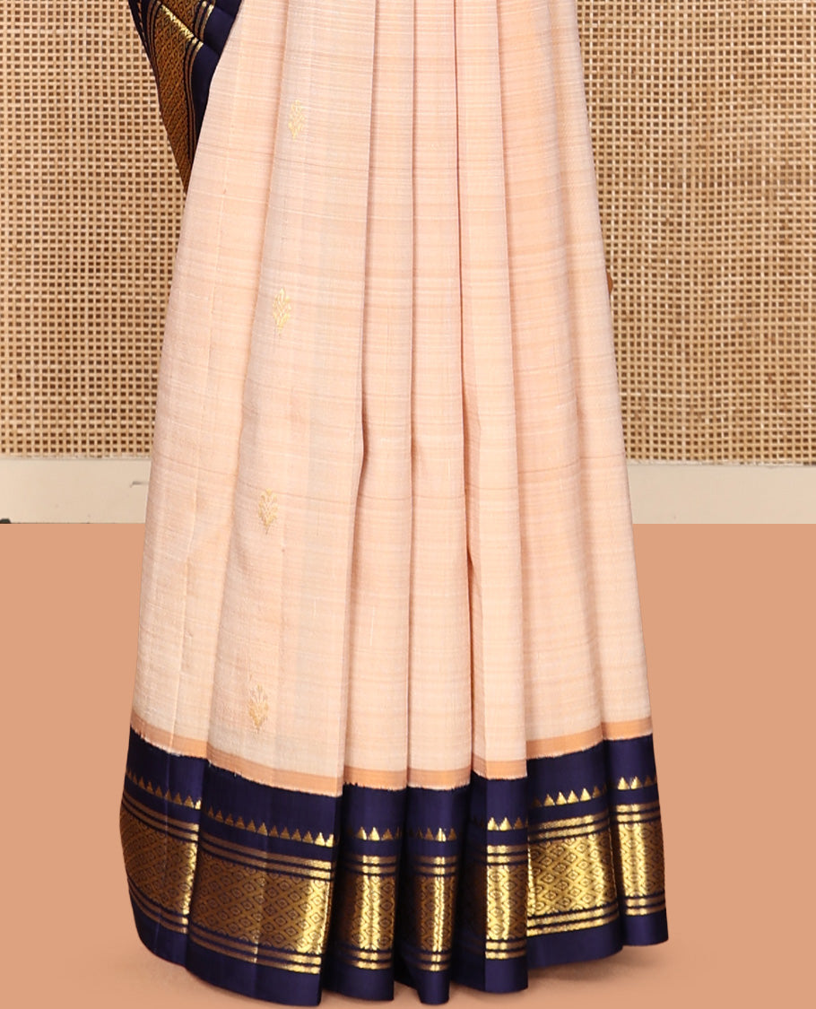Light Sandal Kanchipuram Silk Saree