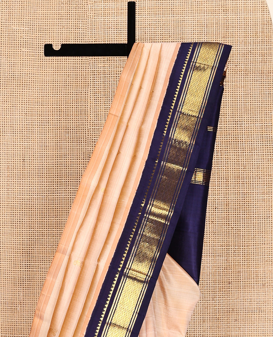 Light Sandal Kanchipuram Silk Saree