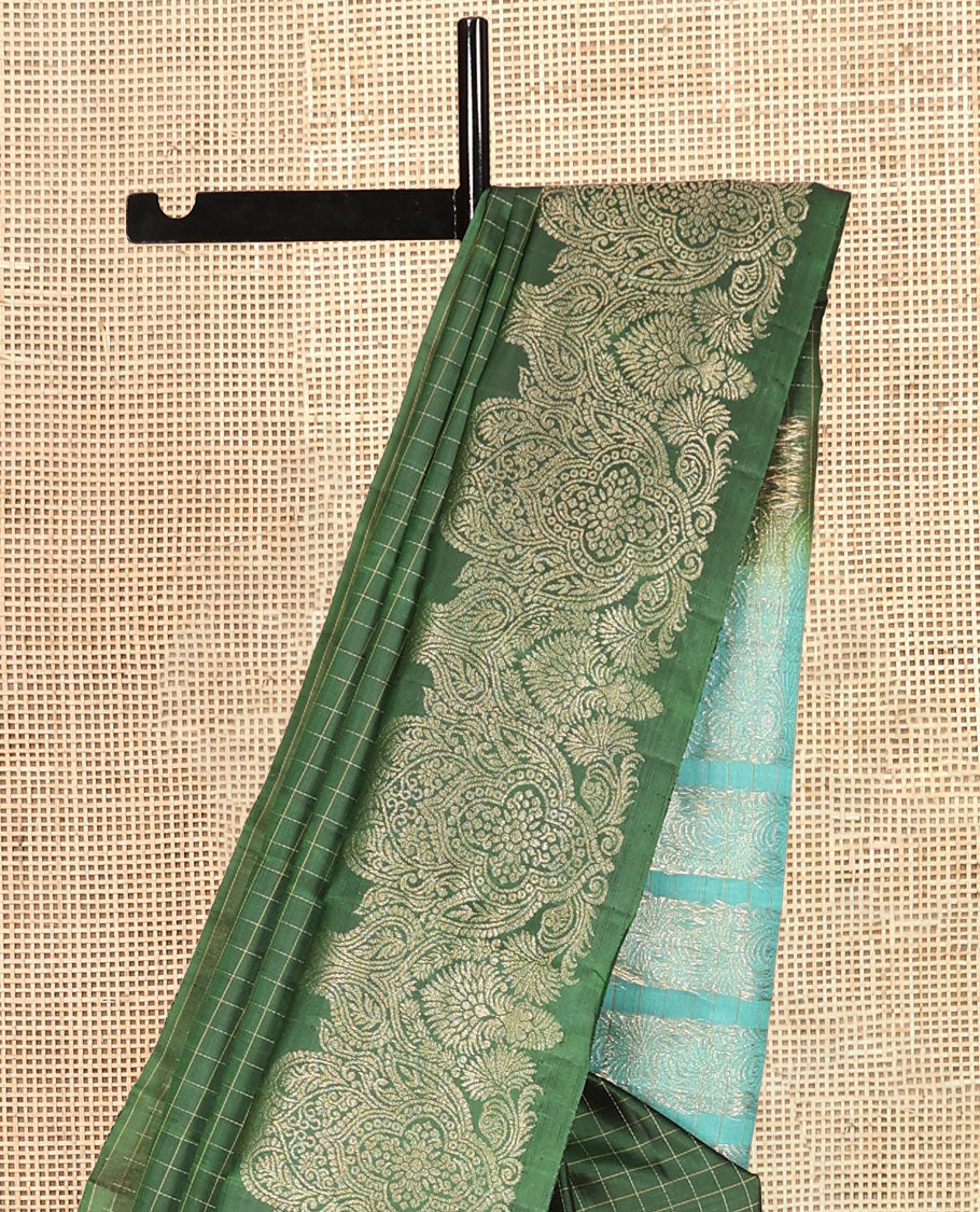 Green Mayuri Lite Silk Mix Saree