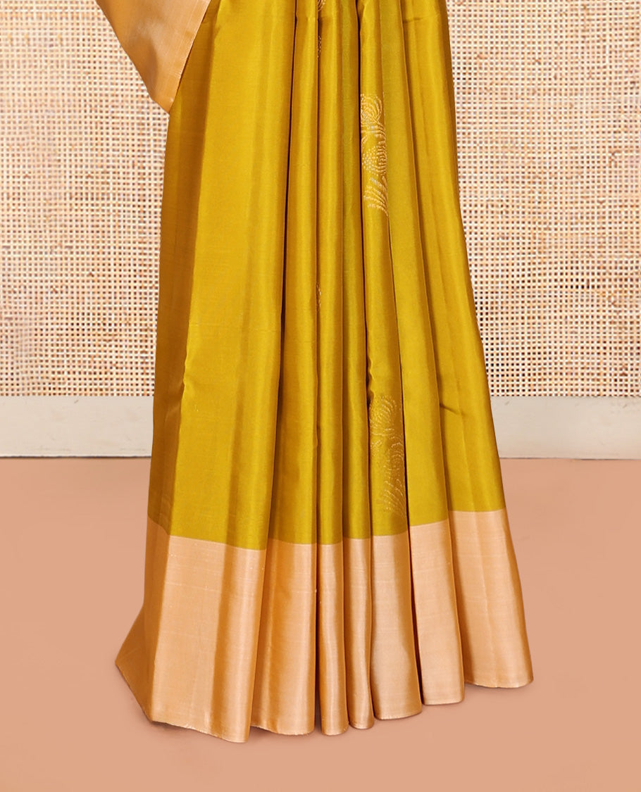 Yellow Mayuri Lite Silk Mix Saree